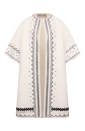 Женское пальто из шерсти и кашемира VALENTINO белого цвета по цене 664500 руб., арт. WB3CA5W815E | Фото 1 Женское пальто из шерсти и кашемира VALENTINO белого цвета, арт. WB3CA5W815E | Фото 1 (Материал подклада: Синтетический материал; Длина (верхняя одежда): До колена; Рукава: 3/4; Материал внешний: Шерсть; 1-2-бортные: Однобортные; Стили: Гламурный)