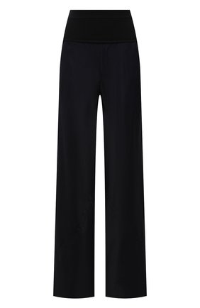 Женские брюки из вискозы JIL SANDER темно-синего цвета по цене 105500 руб., арт. JSWT305003-WT381500 | Фото 1 Женские брюки из вискозы JIL SANDER темно-синего цвета, арт. JSWT305003-WT381500 | Фото 1 (Материал внешний: Вискоза; Длина (брюки, джинсы): Стандартные; Женское Кросс-КТ: Брюки-одежда; Силуэт Ж (брюки и джинсы): Расклешенные; Стили: Минимализм)