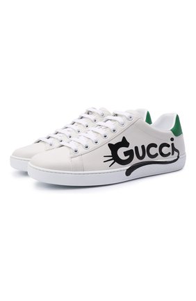 Женские кеды new ace GUCCI белого цвета по цене 54750 руб., арт. 659912/2SH50 | Фото 1 Женские кеды new ace GUCCI белого цвета, арт. 659912/2SH50 | Фото 1 (Материал внешний: Текстиль, Экокожа; Материал внутренний: Текстиль; Подошва: Платформа)
