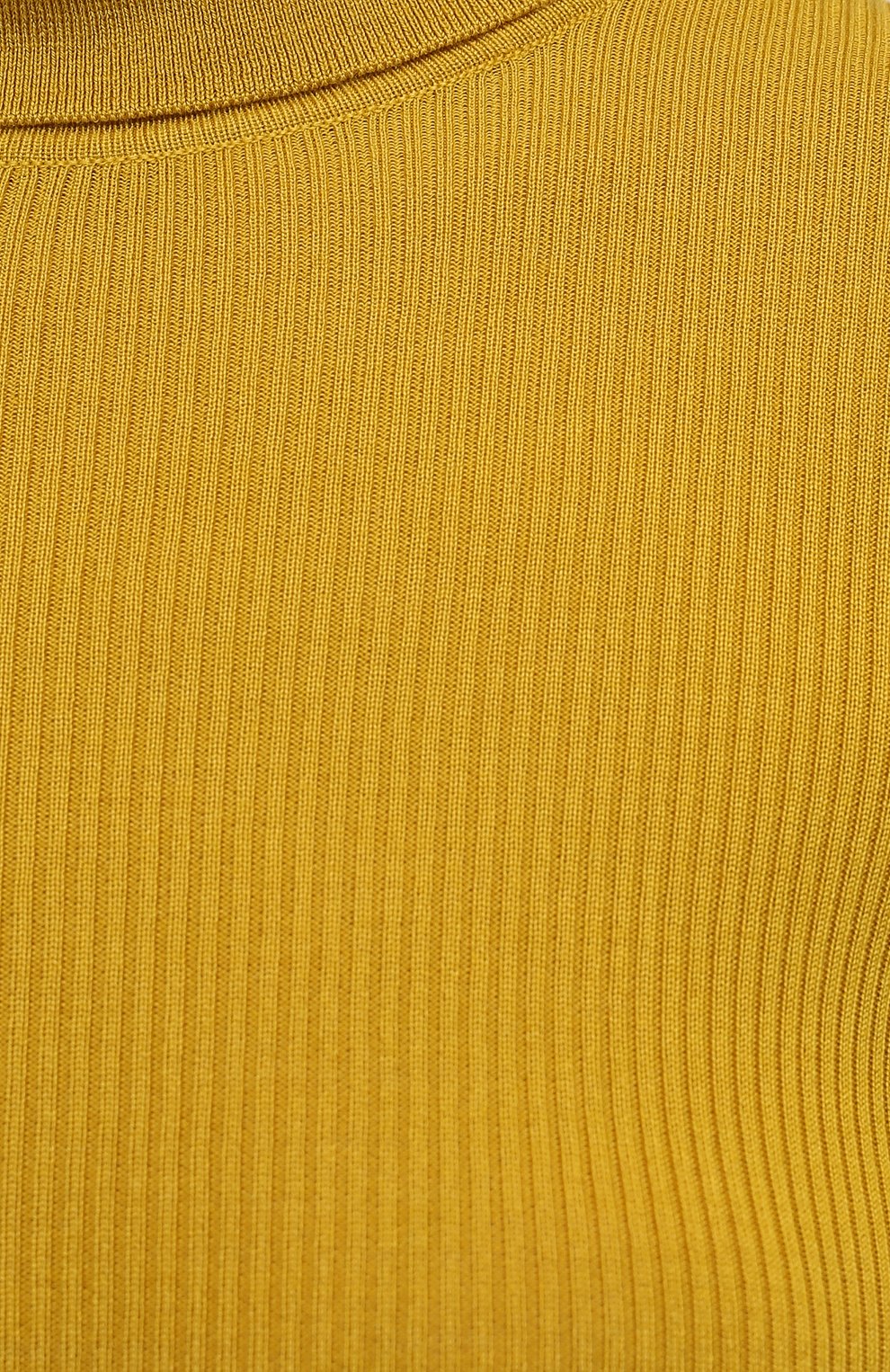 Женская водолазка из кашемира и шерсти SAINT LAURENT желтого цвета, арт. 637869/YAPK2 | Фото 5 (Женское Кросс-КТ: Водолазка-одежда; Материал внешний: Шерсть, Шелк, Кашемир; Рукава: Длинные; Стили: Гламурный; Длина (для топов): Стандартные)