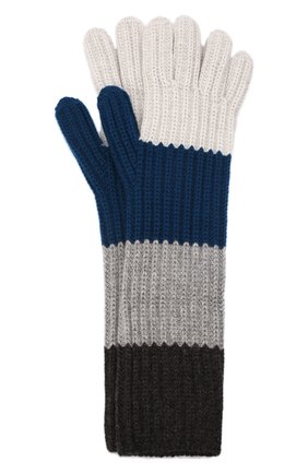 Женские кашемировые перчатки LORO PIANA синего цвета, арт. FAL8961 | Фото 1 (Материал: Текстиль, Кашемир, Шерсть; Кросс-КТ: Трикотаж)