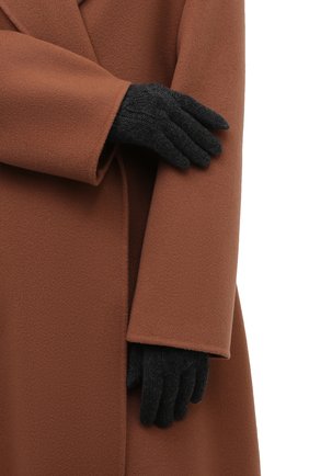 Женские кашемировые перчатки LORO PIANA темно-серого цвета по цене 39950 руб., арт. FAI8570 | Фото 2 Женские кашемировые перчатки LORO PIANA темно-серого цвета, арт. FAI8570 | Фото 2 (Материал: Кашемир, Шерсть)