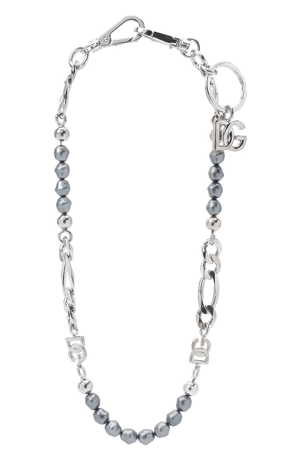 Мужского колье DOLCE & GABBANA серебряного цвета, арт. WNN7P4/W1111 | Фото 1 (Материал: Металл)