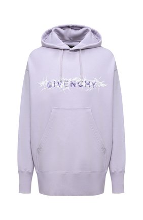 Женский хлопковое худи GIVENCHY сиреневого цвета по цене 94750 руб., арт. BMJ0D53Y69 | Фото 1 Женский хлопковое худи GIVENCHY сиреневого цвета, арт. BMJ0D53Y69 | Фото 1 (Рукава: Длинные; Материал внешний: Хлопок; Принт: С принтом; Стили: Спорт-шик; Женское Кросс-КТ: Худи-одежда; Длина (для топов): Удлиненные)