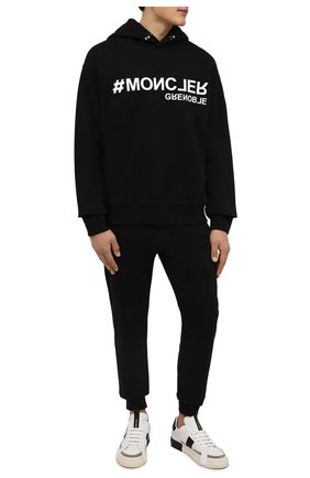 Мужской хлопковое худи MONCLER GRENOBLE черного цвета по цене 42500 руб., арт. G2-097-8G000-08-80451 | Фото 2 Мужской хлопковое худи MONCLER GRENOBLE черного цвета, арт. G2-097-8G000-08-80451 | Фото 2 (Материал внешний: Хлопок; Мужское Кросс-КТ: Худи-одежда; Рукава: Длинные; Длина (для топов): Стандартные; Принт: С принтом; Стили: Спорт-шик)