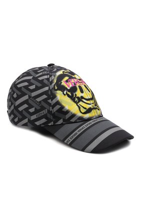 Мужской шелковая бейсболка VERSACE серого цвета по цене 37600 руб., арт. 1001590/1A01916 | Фото 1 Мужской шелковая бейсболка VERSACE серого цвета, арт. 1001590/1A01916 | Фото 1 (Материал: Шелк, Текстиль)