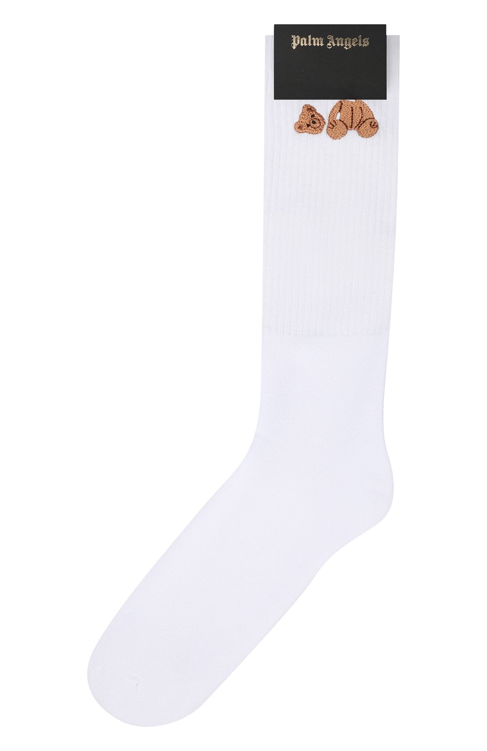 Мужские хлопковые носки PALM ANGELS белого цвета, арт. PMRA001F21FAB0010160 | Фото 1 (Кросс-КТ: бельё; Региональные ограничения белый список (Axapta Mercury): RU; Материал внешний: Хлопок)