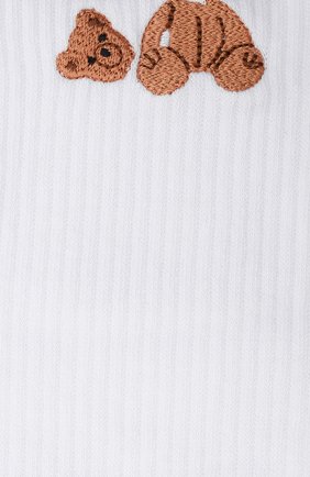 Мужские хлопковые носки PALM ANGELS белого цвета, арт. PMRA001F21FAB0010160 | Фото 2 (Материал внешний: Хлопок; Кросс-КТ: бельё; Региональные ограничения белый список (Axapta Mercury): RU)