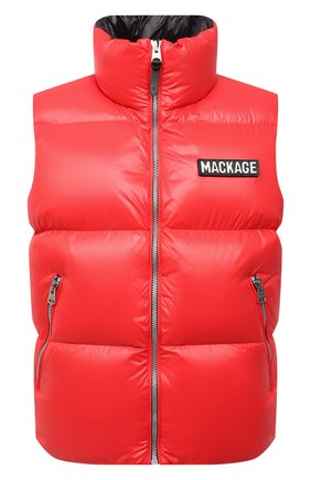 Мужской пуховый жилет MACKAGE красного цвета по цене 46450 руб., арт. KANE | Фото 1 Мужской пуховый жилет MACKAGE красного цвета, арт. KANE | Фото 1 (Материал внешний: Синтетический материал; Материал подклада: Синтетический материал; Материал утеплителя: Пух и перо; Длина (верхняя одежда): Короткие; Стили: Спорт-шик; Кросс-КТ: Куртка, Пуховик)