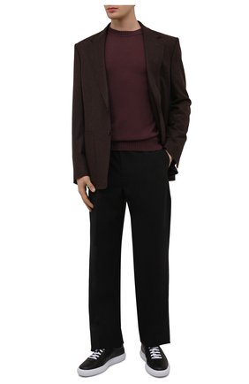 Мужской джемпер из хлопка и кашемира ERMENEGILDO ZEGNA бордового цвета по цене 83350 руб., арт. UYQ20/110 | Фото 2 Мужской джемпер из хлопка и кашемира ERMENEGILDO ZEGNA бордового цвета, арт. UYQ20/110 | Фото 2 (Материал внешний: Шерсть, Кашемир, Хлопок; Длина (для топов): Стандартные; Рукава: Длинные; Стили: Кэжуэл; Вырез: Круглый; Мужское Кросс-КТ: Джемперы; Принт: Без принта)