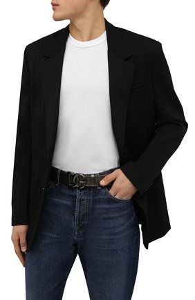 Мужской кожаный ремень DOLCE & GABBANA серебряного цвета по цене 32600 руб., арт. BC4646/AQ292 | Фото 2 Мужской кожаный ремень DOLCE & GABBANA серебряного цвета, арт. BC4646/AQ292 | Фото 2 (Случай: Повседневный)