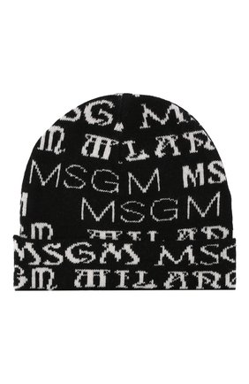 Детского шапка MSGM KIDS черного цвета по цене 5975 руб., арт. MS027837 | Фото 2 Детского шапка MSGM KIDS черного цвета, арт. MS027837 | Фото 2 (Материал: Синтетический материал, Текстиль, Шерсть, Вискоза)