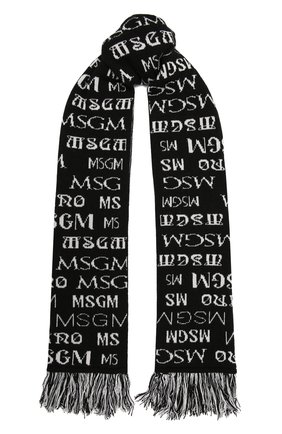 Детский шарф MSGM KIDS черного цвета по цене 6895 руб., арт. MS027833 | Фото 1 Детский шарф MSGM KIDS черного цвета, арт. MS027833 | Фото 1 (Материал: Шерсть, Синтетический материал, Текстиль, Вискоза)
