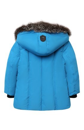 Детская пуховая куртка MACKAGE голубого цвета по цене 40950 руб., арт. LEELEE-TX | Фото 2 Детская пуховая куртка MACKAGE голубого цвета, арт. LEELEE-TX | Фото 2 (Материал утеплителя: Пух и перо; Рукава: Длинные; Материал внешний: Синтетический материал; Материал подклада: Синтетический материал; Кросс-КТ: Сезон: зима; Девочки Кросс-КТ: Пуховик-верхняя одежда)