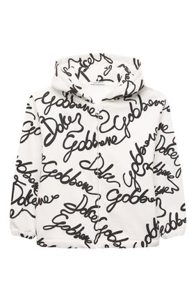 Детский хлопковая толстовка DOLCE & GABBANA белого цвета по цене 33700 руб., арт. L4JWBJ/G7BCB/8-14 | Фото 1 Детский хлопковая толстовка DOLCE & GABBANA белого цвета, арт. L4JWBJ/G7BCB/8-14 | Фото 1 (Рукава: Длинные; Материал внешний: Хлопок; Мальчики Кросс-КТ: Толстовка-одежда)