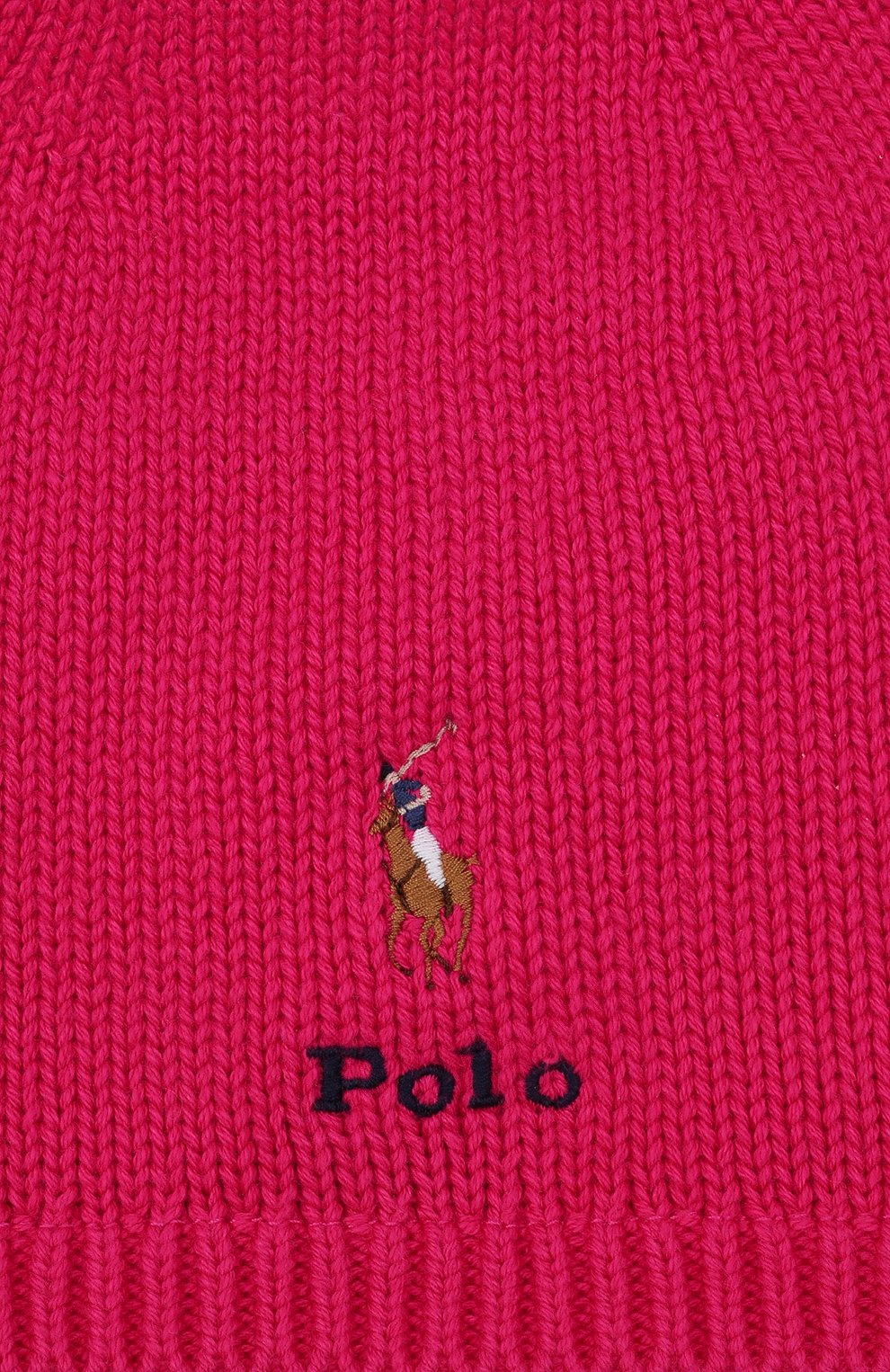 Детского хлопковая шапка POLO RALPH LAUREN фуксия цвета, арт. 322817499 | Фото 3 (Материал: Текстиль, Хлопок)