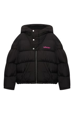 Детская пуховик с капюшоном OFF-WHITE черного цвета по цене 53900 руб., арт. 0GEA002F21FAB001 | Фото 1 Детская пуховик с капюшоном OFF-WHITE черного цвета, арт. 0GEA002F21FAB001 | Фото 1 (Материал подклада: Хлопок; Материал внешний: Синтетический материал; Рукава: Длинные; Кросс-КТ: Сезон: зима; Девочки Кросс-КТ: Пуховик-верхняя одежда; Ростовка одежда: 10 - 11 лет | 140 - 146см, 12 лет | 152 см, 4 года | 104 см, 6 лет | 116 см, 8 лет | 128 см)