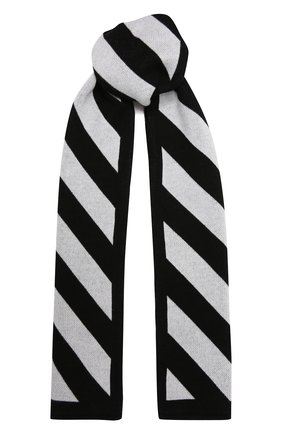 Детский хлопковый шарф OFF-WHITE черного цвета, арт. 0BMA001F21KNI001 | Фото 1 (Материал: Хлопок, Текстиль)