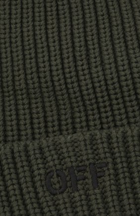 Детского хлопковая шапка OFF-WHITE хаки цвета по цене 11600 руб., арт. 0BLC003F21KNI001 | Фото 3 Детского хлопковая шапка OFF-WHITE хаки цвета, арт. 0BLC003F21KNI001 | Фото 3 (Материал: Текстиль, Хлопок)