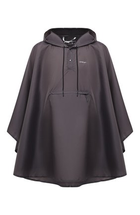 Мужская пончо OFF-WHITE темно-серого цвета по цене 28250 руб., арт. 0MZG048F21FAB001 | Фото 1 Мужская пончо OFF-WHITE темно-серого цвета, арт. 0MZG048F21FAB001 | Фото 1 (Материал внешний: Синтетический материал; Длина (верхняя одежда): До колена; Рукава: Длинные; Стили: Спорт-шик; Кросс-КТ: дождевики; Shop in Shop M: Верхняя одежда)