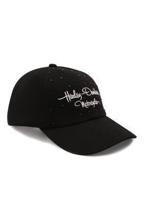 Женская хлопковая бейсболка HARLEY-DAVIDSON черного цвета по цене 4360 руб., арт. 99537-16VW | Фото 1 Женская хлопковая бейсболка HARLEY-DAVIDSON черного цвета, арт. 99537-16VW | Фото 1 (Материал: Хлопок, Текстиль)