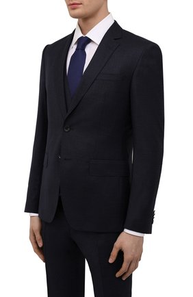 Мужской шерстяной костюм-тройка BOSS темно-синего цвета по цене 78000 руб., арт. 50460307 | Фото 2 Мужской шерстяной костюм-тройка BOSS темно-синего цвета, арт. 50460307 | Фото 2 (Материал внешний: Шерсть; Рукава: Длинные; Костюмы М: Костюм-тройка; Стили: Классический)