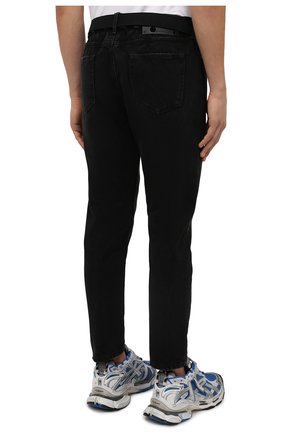Мужские джинсы OFF-WHITE черного цвета, арт. 0MYA005F21DEN001 | Фото 4 (Силуэт М (брюки): Прямые; Кросс-КТ: Деним; Стили: Гранж; Материал внешний: Хлопок, Деним; Длина (брюки, джинсы): Укороченные)