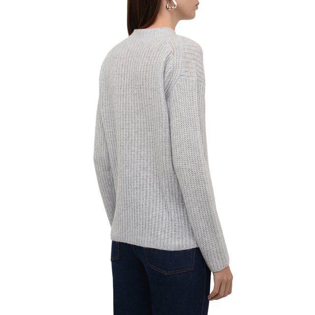 Шерстяной свитер HUGO 50463223, цвет серый, размер 48 - фото 4