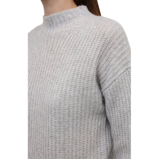 Шерстяной свитер HUGO 50463223, цвет серый, размер 48 - фото 5