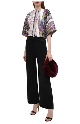 Женская футболка DOLCE & GABBANA разноцветного цвета по цене 66200 руб., арт. F8P12T/HU7J2 | Фото 2 Женская футболка DOLCE & GABBANA разноцветного цвета, арт. F8P12T/HU7J2 | Фото 2 (Материал внешний: Хлопок, Синтетический материал; Длина (для топов): Стандартные; Стили: Спорт-шик; Принт: С принтом; Женское Кросс-КТ: Футболка-одежда; Рукава: Короткие)
