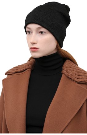 Женская шапка GUCCI черного цвета, арт. 661488/3GACM | Фото 2 (Материал: Текстиль, Синтетический материал, Пластик)
