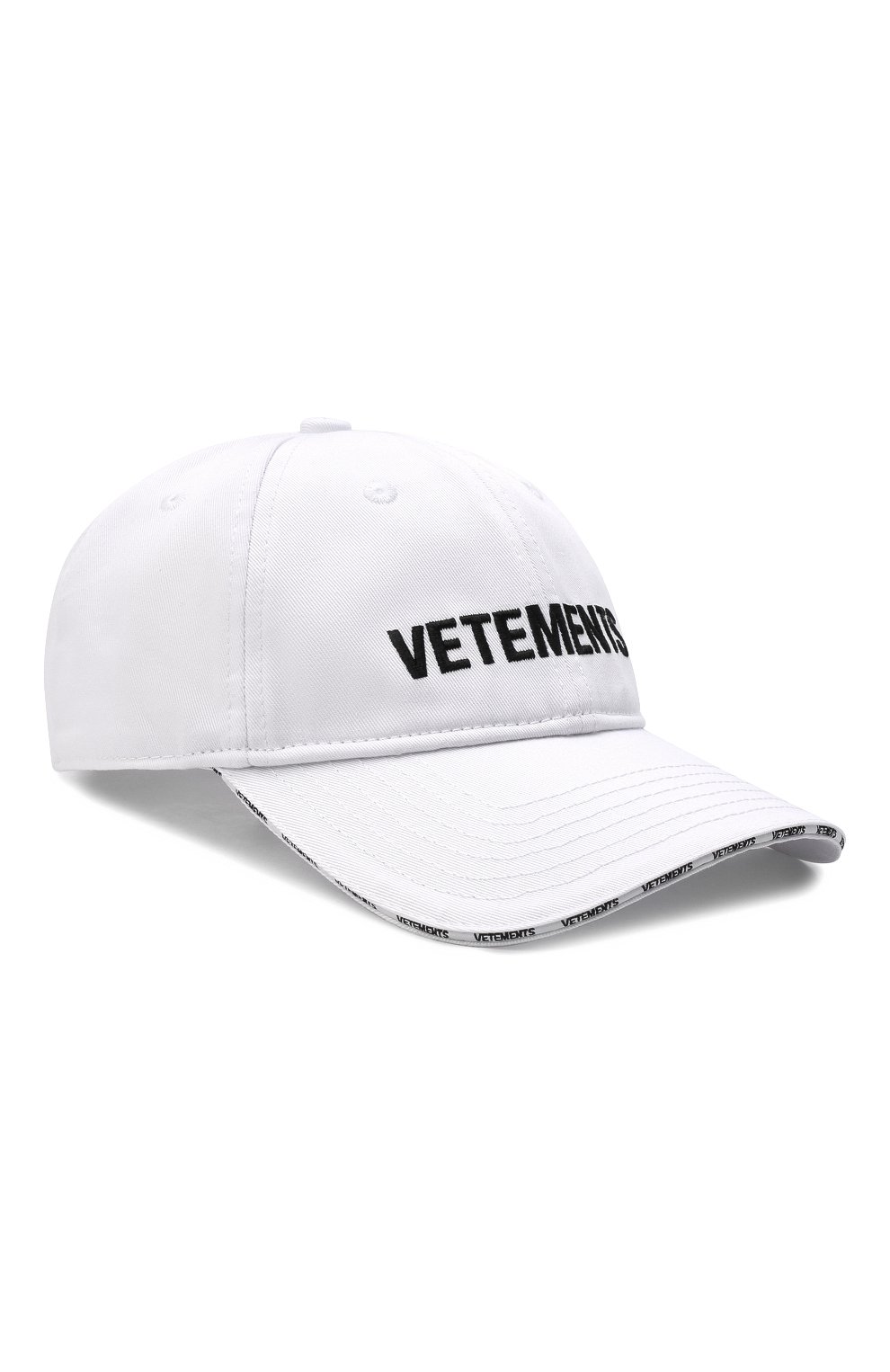 Женская хлопковая бейсболка VETEMENTS белого цвета, арт. UE52CA100W 1052/W | Фото 1 (Материал: Текстиль, Хлопок)