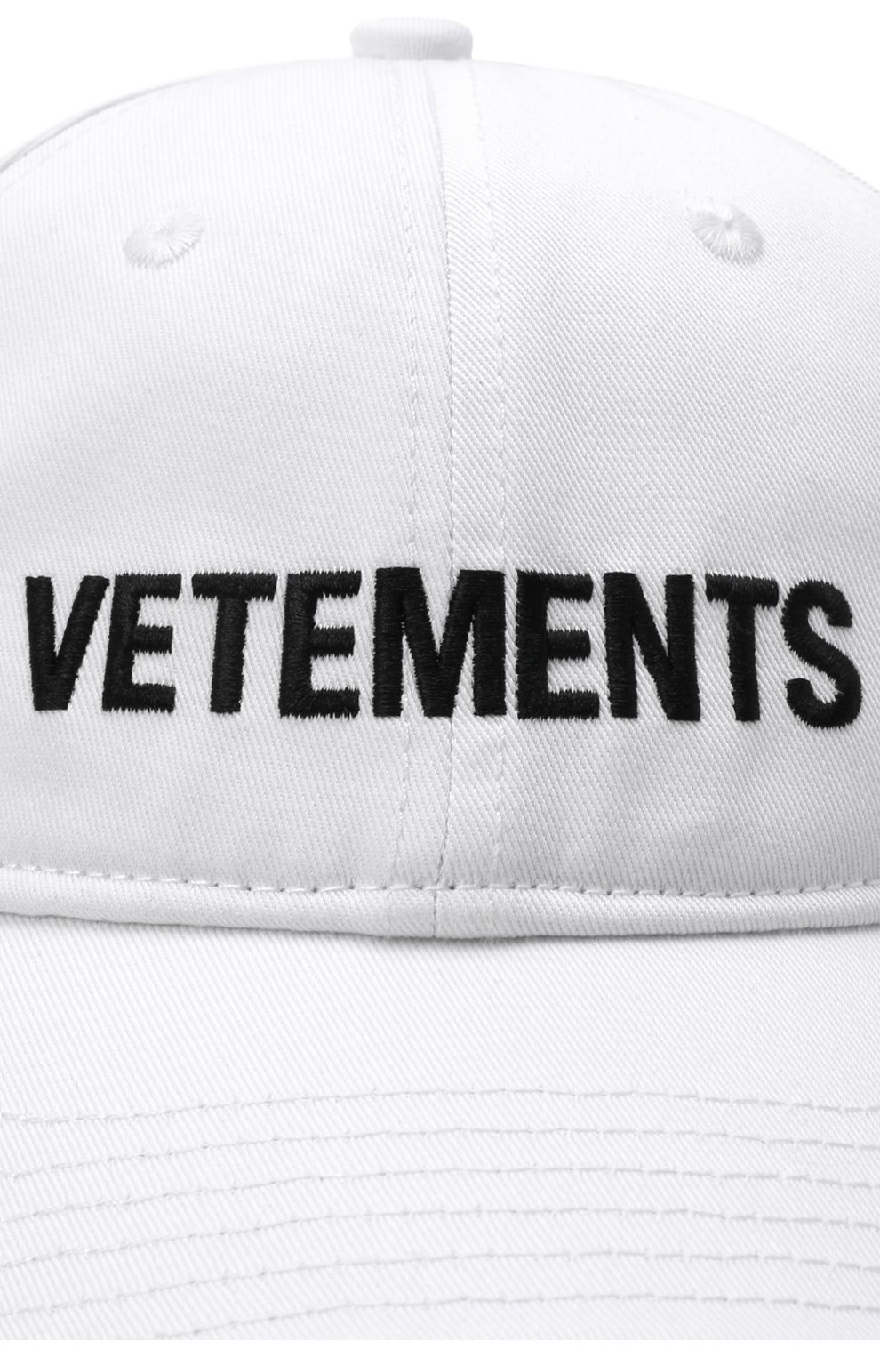 Женская хлопковая бейсболка VETEMENTS белого цвета по цене 24650 руб., арт. UE52CA100W 1052/W | Фото 4 Женская хлопковая бейсболка VETEMENTS белого цвета, арт. UE52CA100W 1052/W | Фото 4 (Материал: Текстиль, Хлопок)