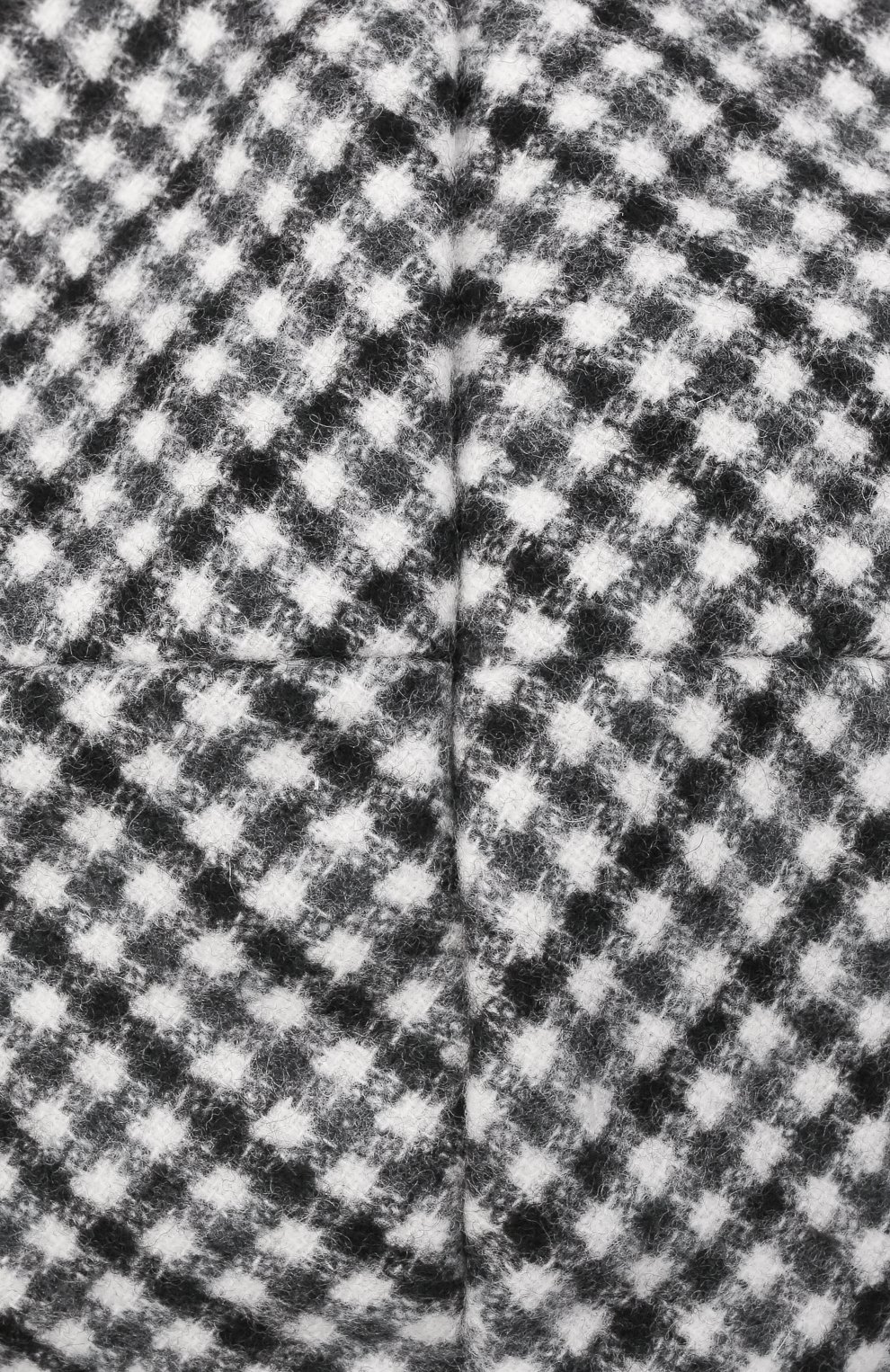 Женский шерстяной берет EMPORIO ARMANI черно-белого цвета, арт. 637619/1A405 | Фото 4 (Материал: Текстиль, Шерсть)