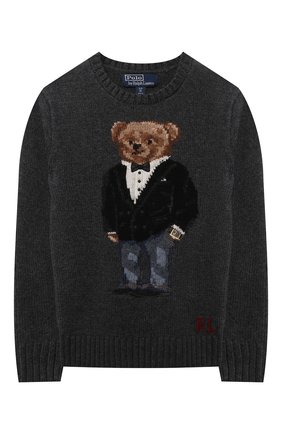 Детский шерстяной пуловер POLO RALPH LAUREN серого цвета по цене 18050 руб., арт. 323857438 | Фото 1 Детский шерстяной пуловер POLO RALPH LAUREN серого цвета, арт. 323857438 | Фото 1 (Рукава: Длинные; Материал внешний: Шерсть; Мальчики Кросс-КТ: Пуловер-одежда)