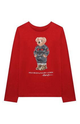 Детская хлопковый лонгслив POLO RALPH LAUREN красного цвета по цене 4720 руб., арт. 313857106 | Фото 1 Детская хлопковый лонгслив POLO RALPH LAUREN красного цвета, арт. 313857106 | Фото 1 (Материал внешний: Хлопок; Рукава: Длинные)