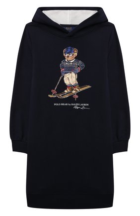 Детское хлопковое платье POLO RALPH LAUREN синего цвета по цене 10400 руб., арт. 313853320 | Фото 1 Детское хлопковое платье POLO RALPH LAUREN синего цвета, арт. 313853320 | Фото 1 (Материал внешний: Хлопок, Синтетический материал; Рукава: Длинные; Девочки Кросс-КТ: Платье-одежда; Случай: Повседневный)