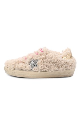 Детские кеды GOLDEN GOOSE DELUXE BRAND бежевого цвета по цене 26850 руб., арт. GYF00101.F002022 | Фото 2 Детские кеды GOLDEN GOOSE DELUXE BRAND бежевого цвета, арт. GYF00101.F002022 | Фото 2 (Материал внешний: Текстиль; Материал внутренний: Натуральная кожа, Текстиль)