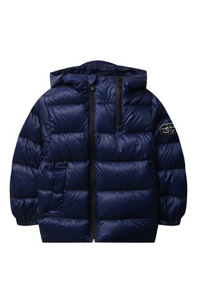 Детского пуховая куртка EMPORIO ARMANI синего цвета по цене 25800 руб., арт. 6K4BJC/1NYSZ | Фото 1 Детского пуховая куртка EMPORIO ARMANI синего цвета, арт. 6K4BJC/1NYSZ | Фото 1 (Рукава: Длинные; Материал подклада: Синтетический материал; Материал утеплителя: Пух и перо; Материал внешний: Синтетический материал; Мальчики Кросс-КТ: Пуховик-верхняя одежда)