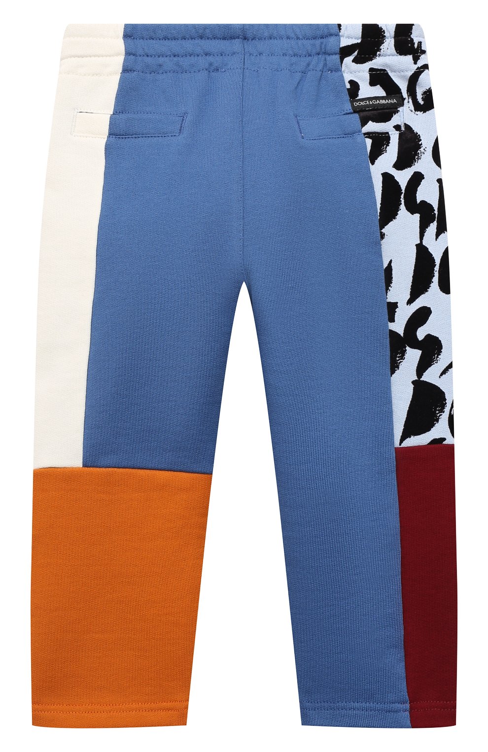 Детские хлопковые брюки DOLCE & GABBANA синего цвета, арт. L1JPDL/G7A9S | Фото 2 (Материал внешний: Хлопок)