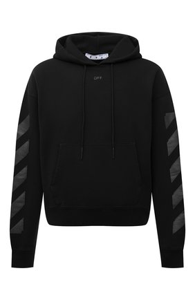 Мужской хлопковое худи OFF-WHITE черного цвета по цене 47200 руб., арт. 0MBB037F21FLE007 | Фото 1 Мужской хлопковое худи OFF-WHITE черного цвета, арт. 0MBB037F21FLE007 | Фото 1 (Материал внешний: Хлопок; Мужское Кросс-КТ: Худи-одежда; Принт: С принтом; Рукава: Длинные; Длина (для топов): Стандартные; Стили: Спорт-шик)
