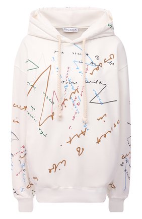 Женский хлопковое худи JW ANDERSON белого цвета по цене 23100 руб., арт. J00057 PG0458 | Фото 1 Женский хлопковое худи JW ANDERSON белого цвета, арт. J00057 PG0458 | Фото 1 (Материал внешний: Хлопок; Длина (для топов): Стандартные; Рукава: Длинные; Стили: Спорт-шик; Женское Кросс-КТ: Худи-одежда)