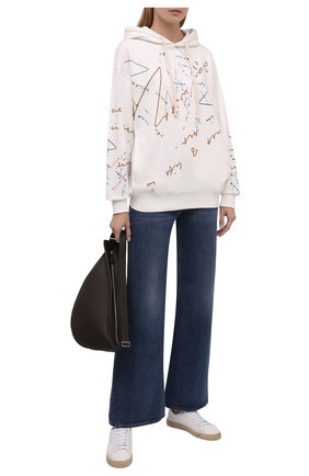 Женский хлопковое худи JW ANDERSON белого цвета по цене 23100 руб., арт. J00057 PG0458 | Фото 2 Женский хлопковое худи JW ANDERSON белого цвета, арт. J00057 PG0458 | Фото 2 (Материал внешний: Хлопок; Длина (для топов): Стандартные; Рукава: Длинные; Стили: Спорт-шик; Женское Кросс-КТ: Худи-одежда)