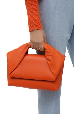 Женская сумка fold JW ANDERSON оранжевого цвета по цене 66950 руб., арт. HB0407 LA0088 | Фото 2 Женская сумка fold JW ANDERSON оранжевого цвета, арт. HB0407 LA0088 | Фото 2 (Материал: Натуральная кожа; Размер: small; Сумки-технические: Сумки top-handle)