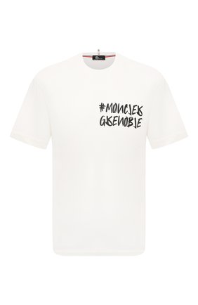 Мужская хлопковая футболка MONCLER GRENOBLE белого цвета по цене 22400 руб., арт. G2-097-8C000-01-8390T | Фото 1 Мужская хлопковая футболка MONCLER GRENOBLE белого цвета, арт. G2-097-8C000-01-8390T | Фото 1 (Материал внешний: Хлопок; Длина (для топов): Стандартные; Рукава: Короткие; Стили: Спорт-шик; Принт: С принтом)