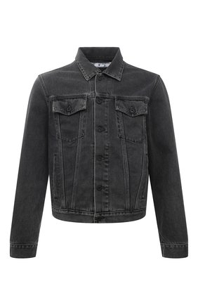 Мужская джинсовая куртка OFF-WHITE серого цвета по цене 84450 руб., арт. 0MYE054F21DEN003 | Фото 1 Мужская джинсовая куртка OFF-WHITE серого цвета, арт. 0MYE054F21DEN003 | Фото 1 (Длина (верхняя одежда): Короткие; Материал внешний: Хлопок; Рукава: Длинные; Кросс-КТ: Деним, Куртка; Стили: Гранж)