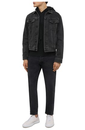 Мужская джинсовая куртка OFF-WHITE серого цвета по цене 84450 руб., арт. 0MYE054F21DEN003 | Фото 2 Мужская джинсовая куртка OFF-WHITE серого цвета, арт. 0MYE054F21DEN003 | Фото 2 (Длина (верхняя одежда): Короткие; Материал внешний: Хлопок; Рукава: Длинные; Кросс-КТ: Деним, Куртка; Стили: Гранж)