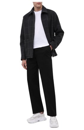 Мужская шерстяная куртка OFF-WHITE темно-серого цвета, арт. 0MEA290F21FAB001 | Фото 2 (Кросс-КТ: Куртка; Мужское Кросс-КТ: шерсть и кашемир; Материал внешний: Шерсть; Рукава: Длинные; Длина (верхняя одежда): Короткие; Материал подклада: Вискоза; Стили: Кэжуэл)