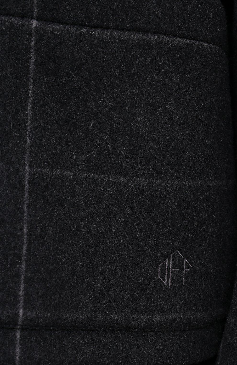 Мужская шерстяная куртка OFF-WHITE темно-серого цвета, арт. 0MEA290F21FAB001 | Фото 5 (Кросс-КТ: Куртка; Мужское Кросс-КТ: шерсть и кашемир; Материал внешний: Шерсть; Рукава: Длинные; Длина (верхняя одежда): Короткие; Материал подклада: Вискоза; Стили: Кэжуэл)