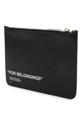 Мужской кожаный футляр для документов OFF-WHITE черного цвета по цене 26800 руб., арт. 0MNM001F21LEA002 | Фото 2 Мужской кожаный футляр для документов OFF-WHITE черного цвета, арт. 0MNM001F21LEA002 | Фото 2 (Кросс-КТ: футляры для документов)